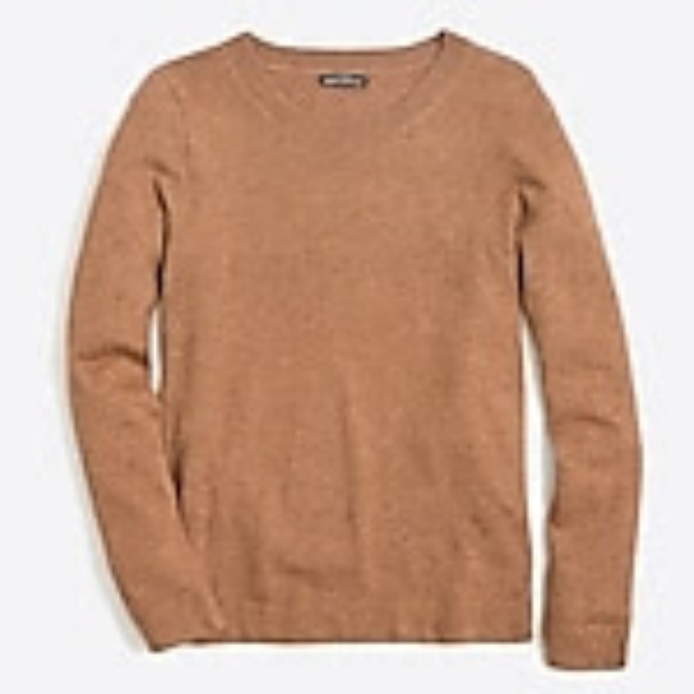 NWT J. CREW CAMEL COTTON-WOOL TEDDIE SWEATER